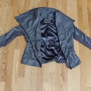 BLANKNYC Gray Faux Leather Jacket